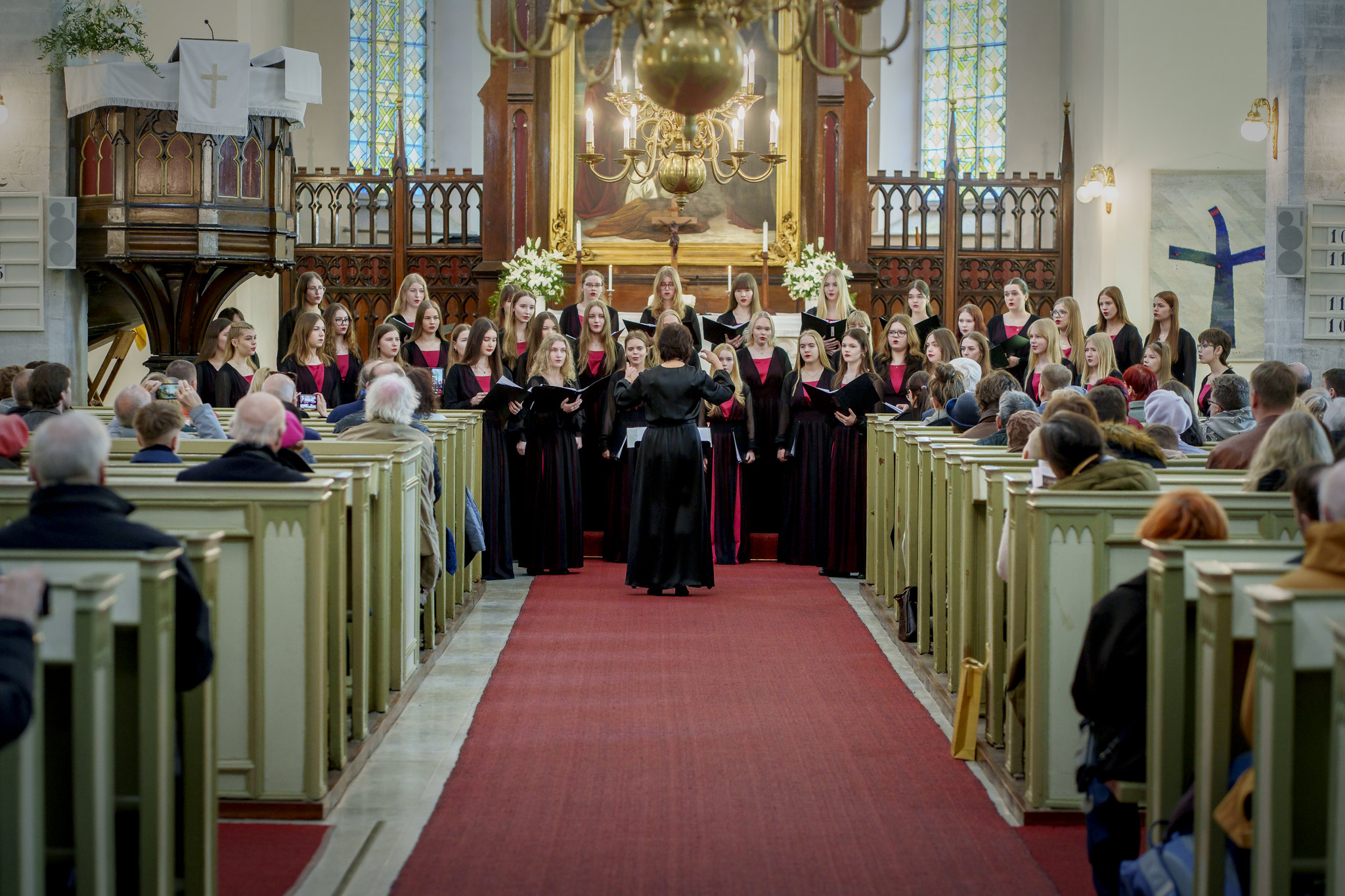Åbningskoncerten i byens Johannes-kirke med det anerkendte pigekor Ellerhein 