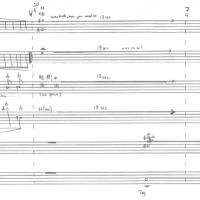 Excerpt from the score to Moldy, from the composer’s collection.