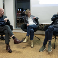 I paneldebatten deltog Holger Schulze, Lykke Friis og Simon Steen-Andersen. © Lars Krabbe