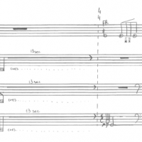 Excerpt from the score to Moldy, from the composer’s collection. 