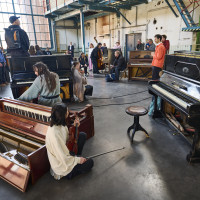 Maya Dunietz & Solistenensemble Kaleidoskop: »Chilling Mamoths«, Beim BAST. © David Häuser