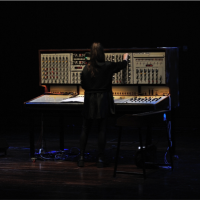 Photo: Freddie F. - Lisa Stenberg, concert, KSYME-CMRC, EMS and Fylkingen: Electronic Music from Greece and Sweden, Megaron, The Athens Concert Hall