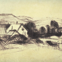 Alfred Simonsen: »En landsby«. © Alfred Simonsen