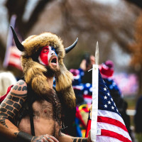 Jake Angeli. © Johnny Silvercloud/Shutterstock.com