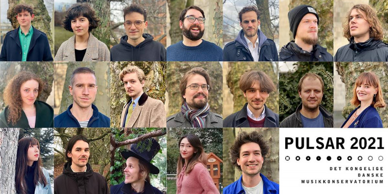 Festivalplakat for Pulsar Festival 2021. © Det Kongelige Danske Musikkonservatorium