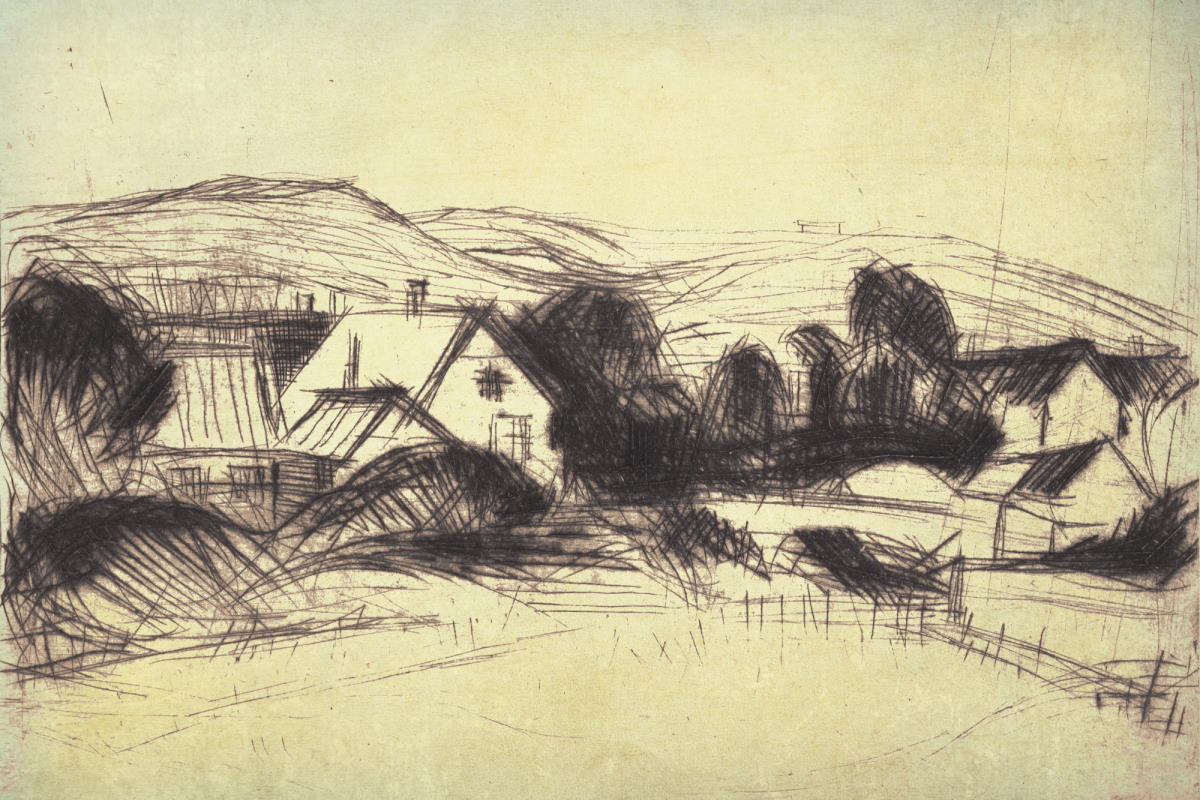 Alfred Simonsen: »En landsby«. © Alfred Simonsen