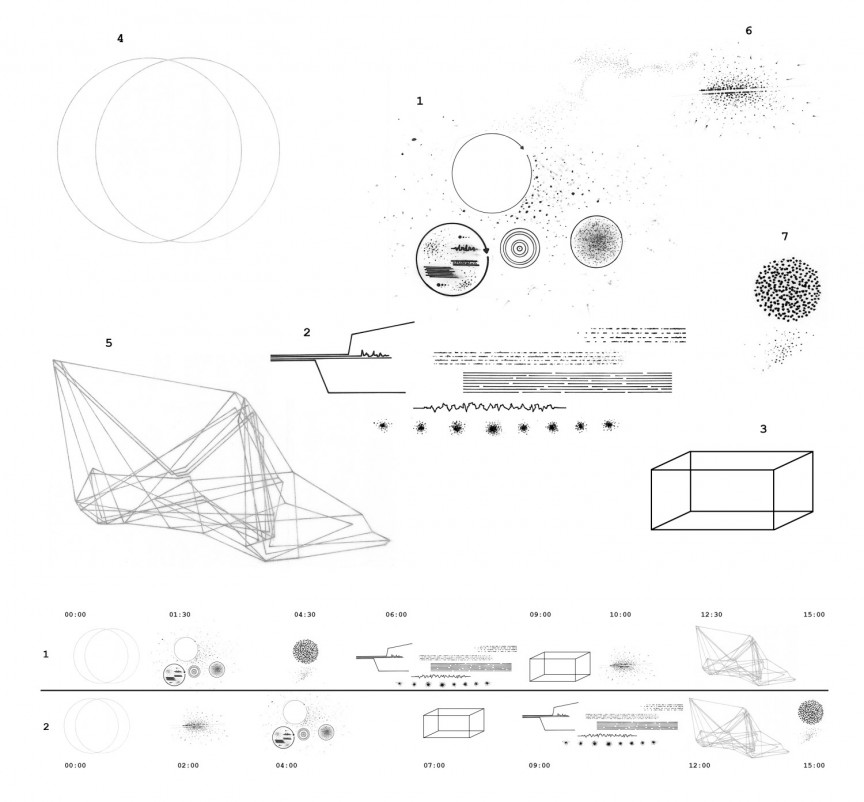 Partitur til »Framework Fragments«. © Mads Emil Nielsen